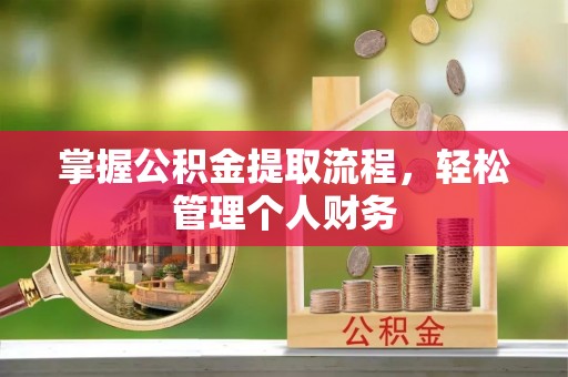 廉江掌握公积金提取流程，轻松管理个人财务