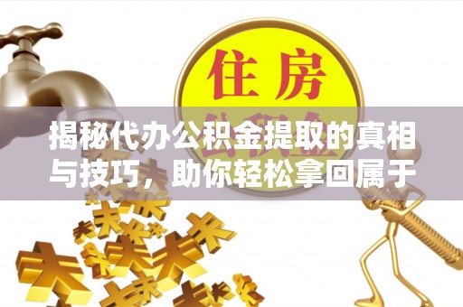 廉江揭秘代办公积金提取的真相与技巧，助你轻松拿回属于你的钱