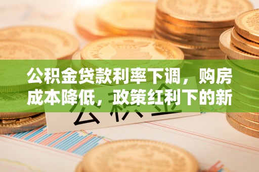 廉江公积金贷款利率下调，购房成本降低，政策红利下的新机遇