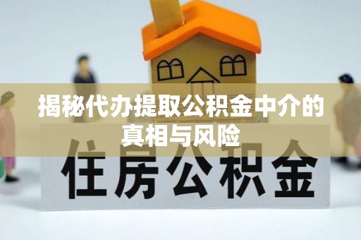 廉江揭秘代办提取公积金中介的真相与风险