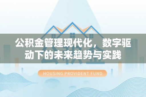 廉江公积金管理现代化，数字驱动下的未来趋势与实践