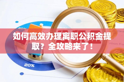 廉江如何高效办理离职公积金提取？全攻略来了！