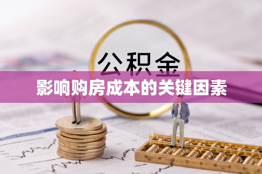 廉江影响购房成本的关键因素