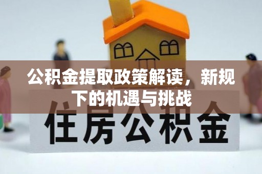 廉江公积金提取政策解读，新规下的机遇与挑战