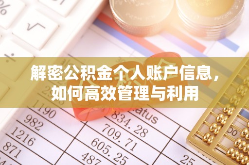 廉江解密公积金个人账户信息，如何高效管理与利用