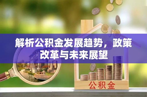 廉江解析公积金发展趋势，政策改革与未来展望