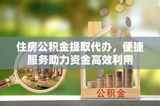 廉江住房公积金提取代办，便捷服务助力资金高效利用