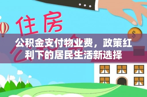 廉江公积金支付物业费，政策红利下的居民生活新选择