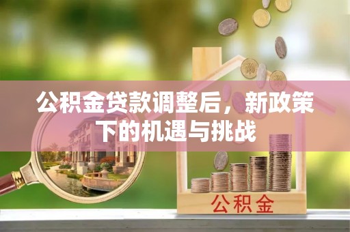 廉江公积金贷款调整后，新政策下的机遇与挑战
