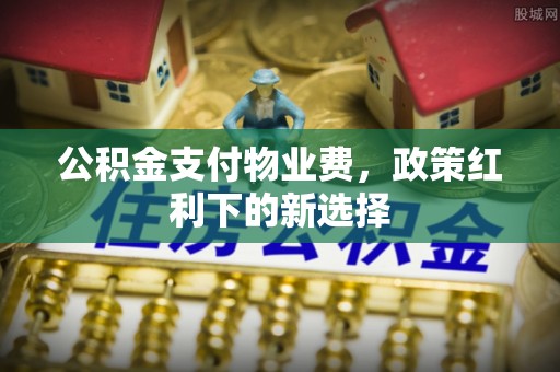 廉江公积金支付物业费，政策红利下的新选择