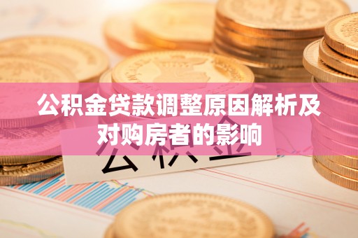 廉江公积金贷款调整原因解析及对购房者的影响