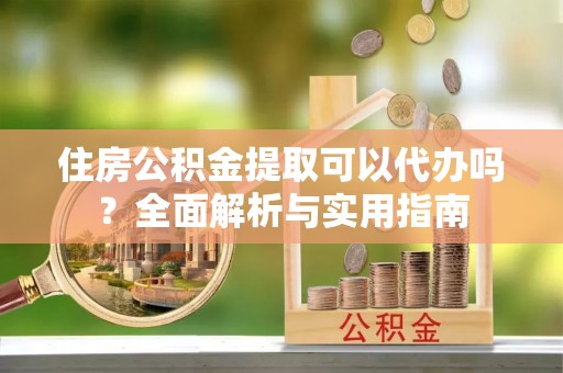 廉江住房公积金提取可以代办吗？全面解析与实用指南