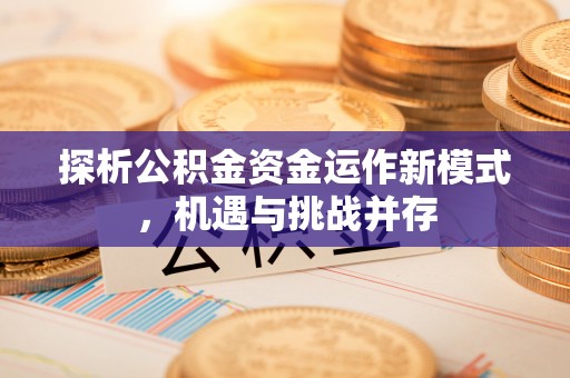 廉江探析公积金资金运作新模式，机遇与挑战并存