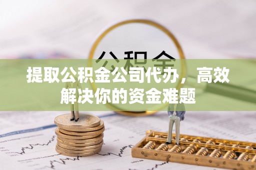 廉江提取公积金公司代办，高效解决你的资金难题
